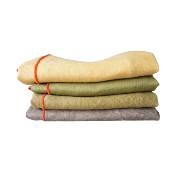 Linen Green Cloth Dinner Napkins, S/2