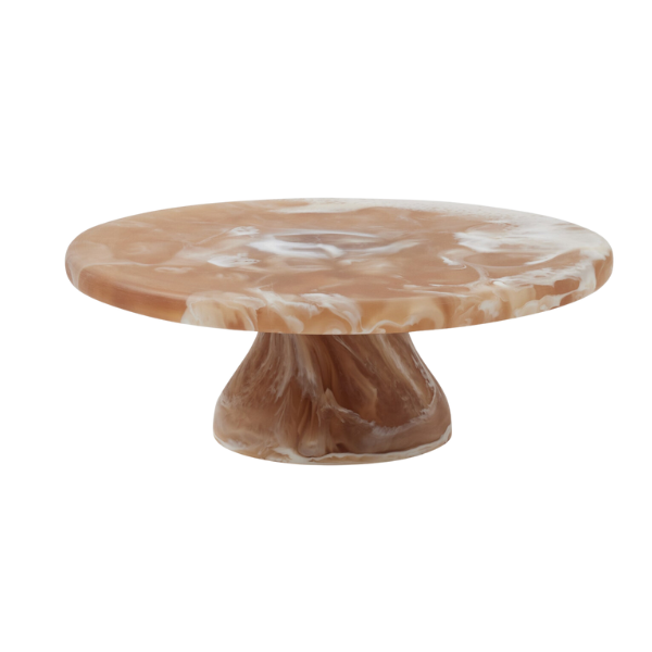 Hugo Brown Swirled Resin Cake Stand
