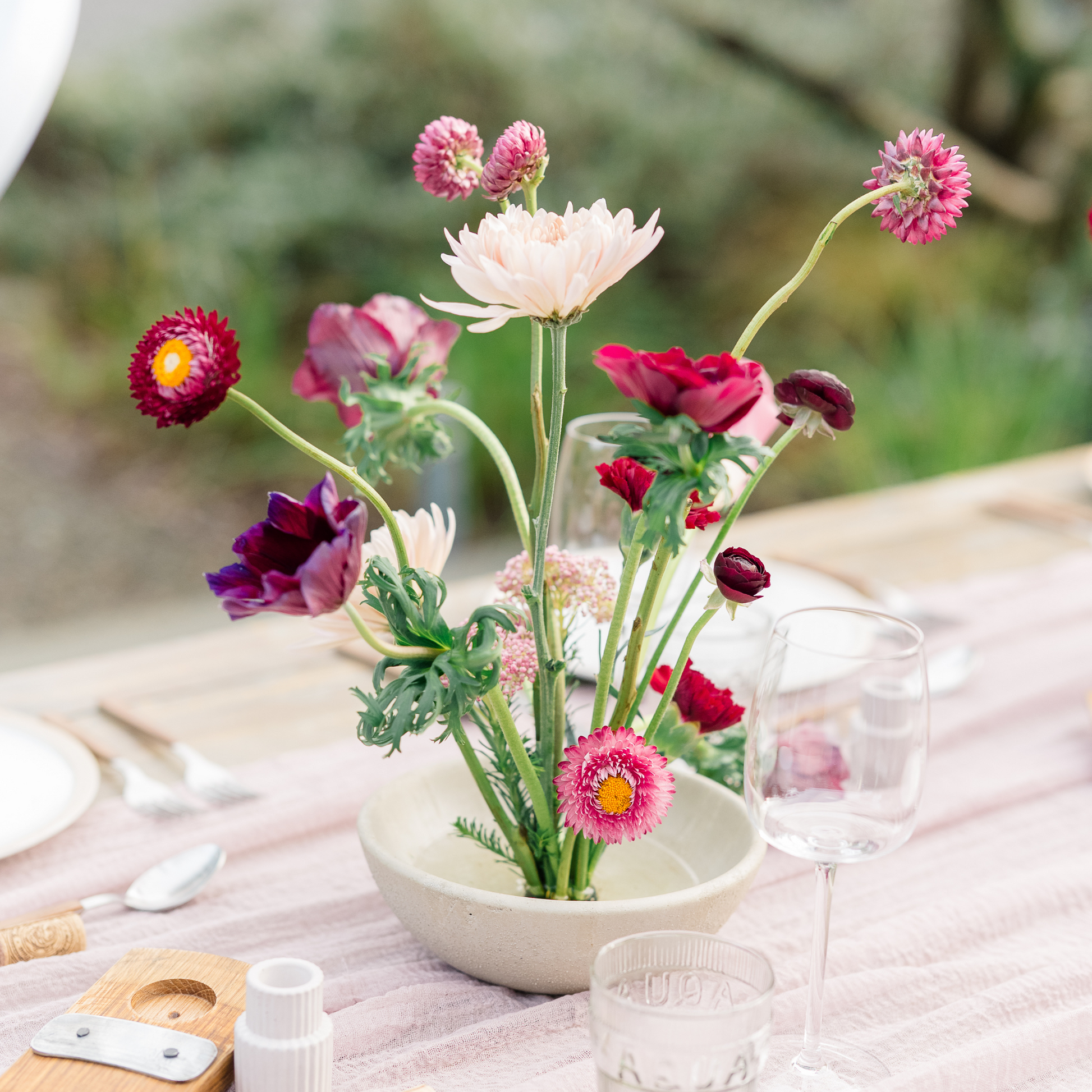 anthurium in a flower frog Aiko Flower Frog – Escape and Celebrate