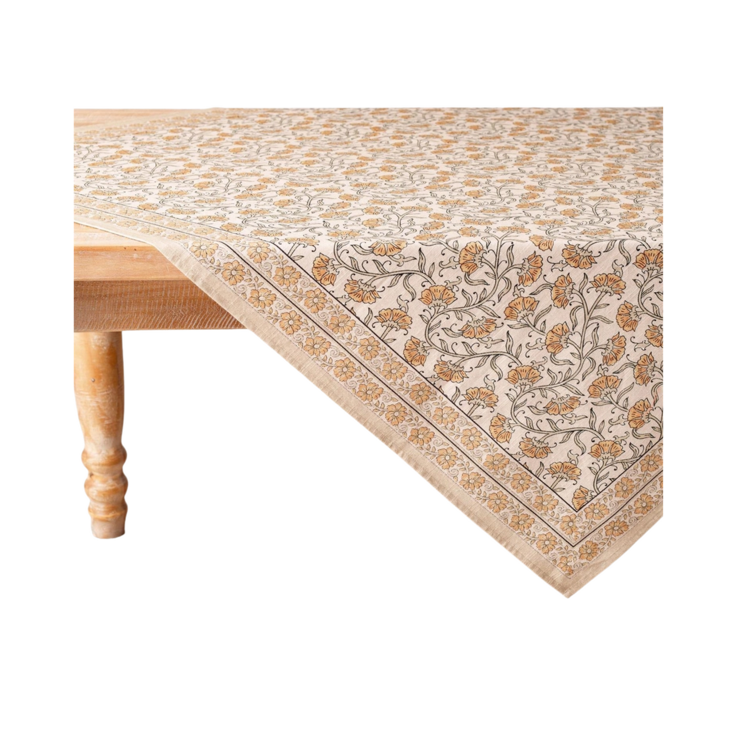 Dandelion Block Print Tablecloth