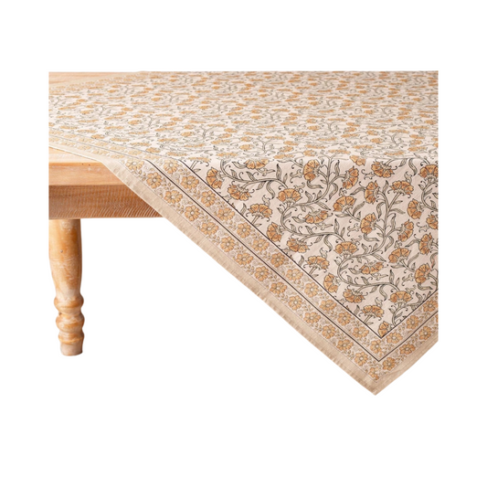 Dandelion Block Print Tablecloth