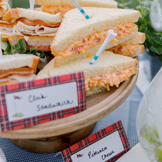 Heritage Golf Party | Plaid Foldover Place Cards