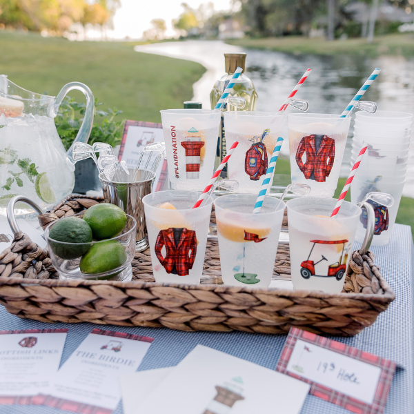 Heritage Golf Party | Plaid Foldover Place Cards