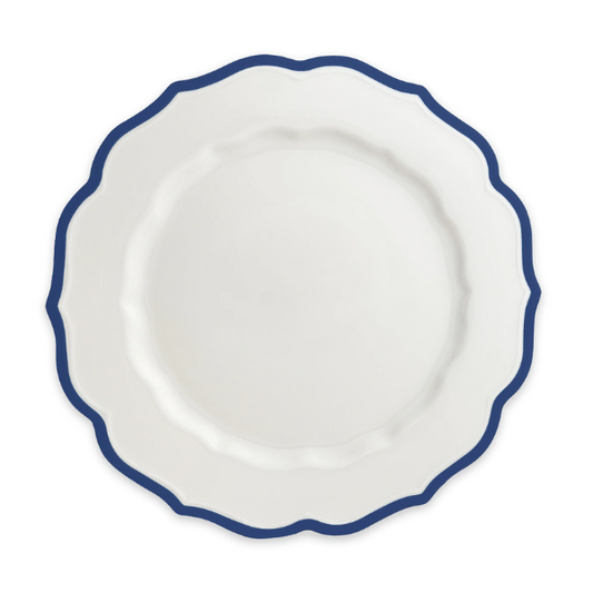 Stella Scalloped Blue Dinner Plate