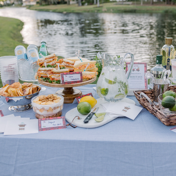 Heritage Golf Party | Plaid Foldover Place Cards